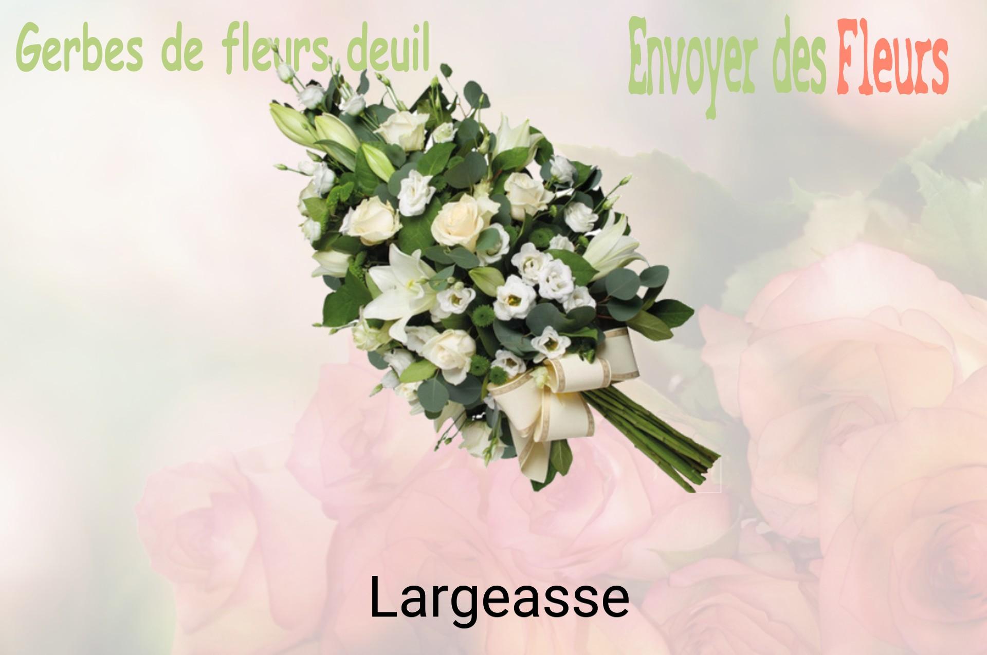 Gerbe de fleurs de deuil livrée à Largeasse